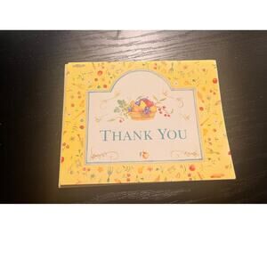VINTAGE AMERICAN GREETINGS THANK YOU GARDEN YELLOW CARDS